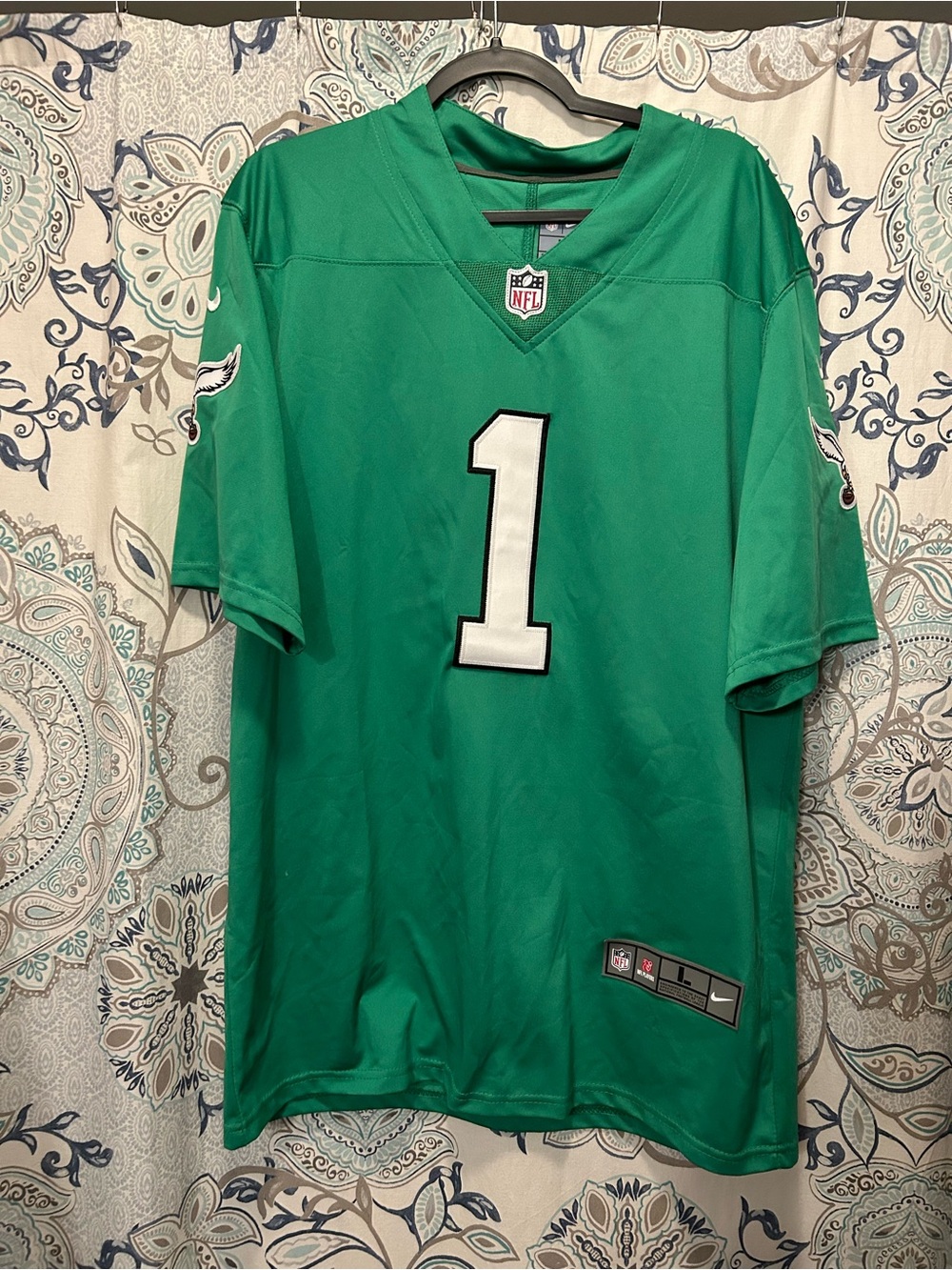 NFL Green Philadelphia Eagles #1 Men's Jalen Hurts Jersey